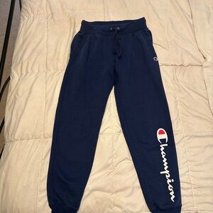 Champion Navy Sweatpants with Logo